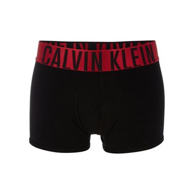 POWER RED Black cotton stretch trunks